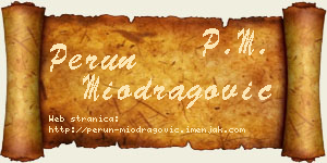 Perun Miodragović vizit kartica